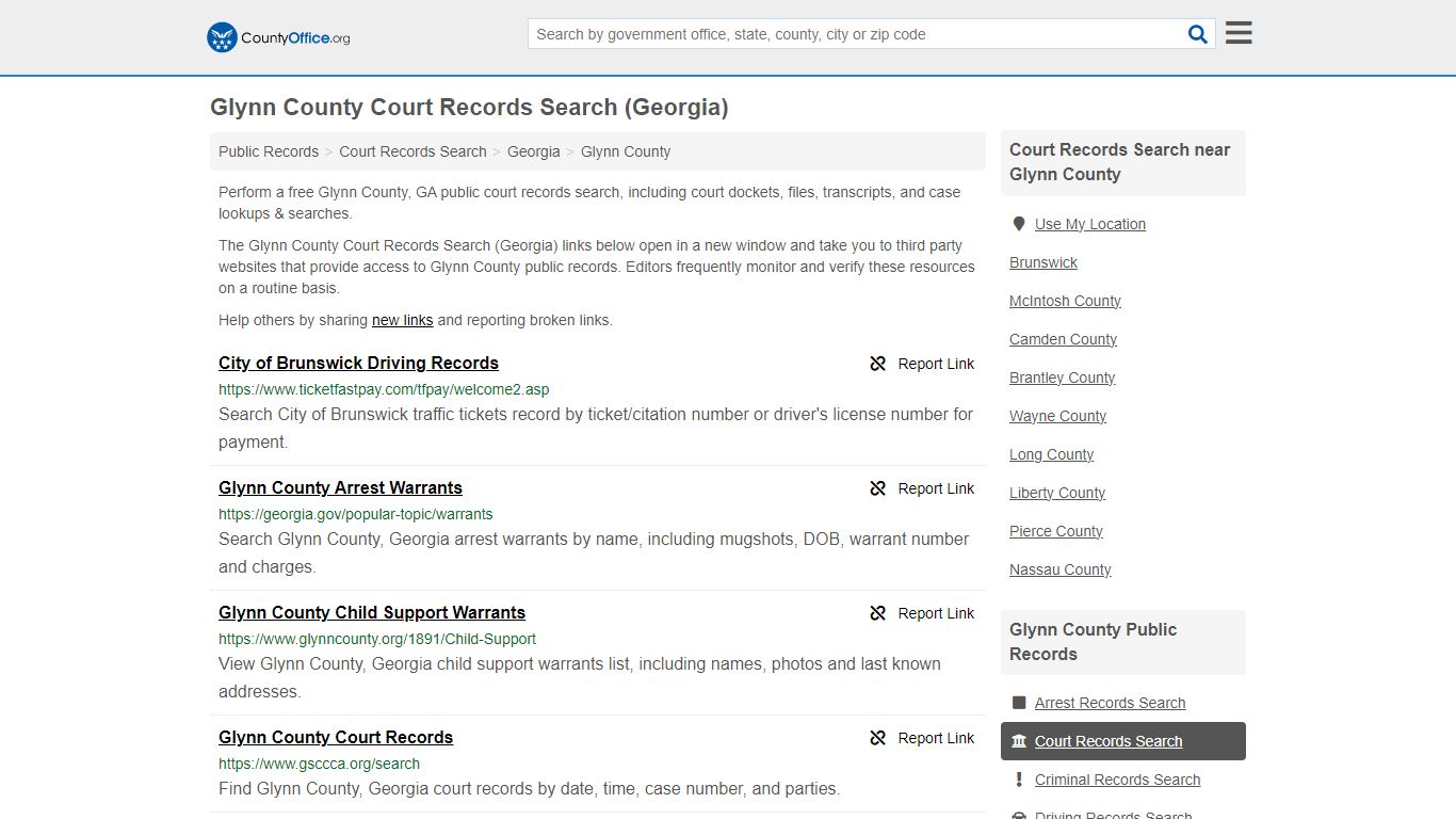 Glynn County Court Records Search (Georgia) - County Office