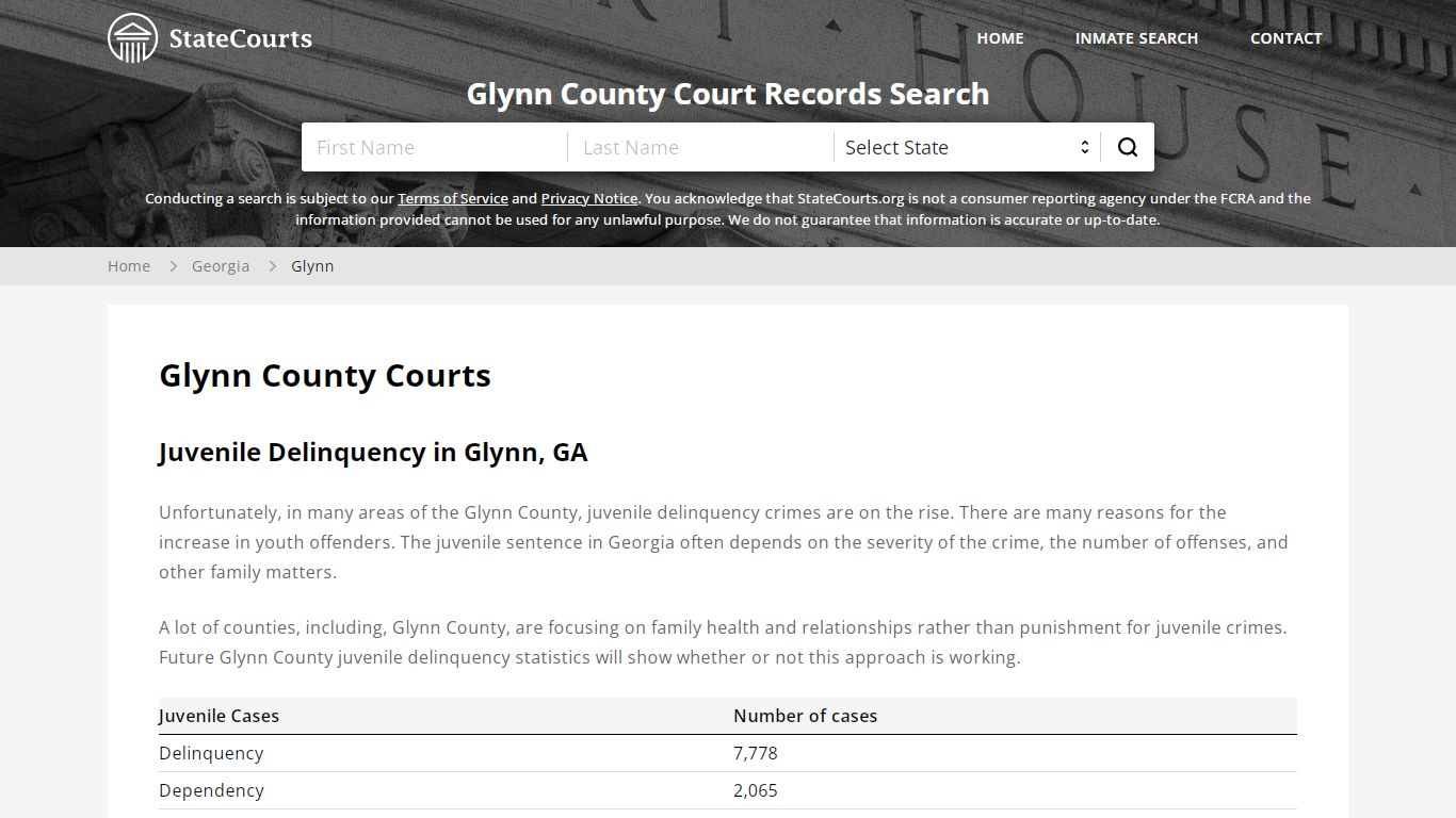 Glynn County, GA Courts - Records & Cases - StateCourts